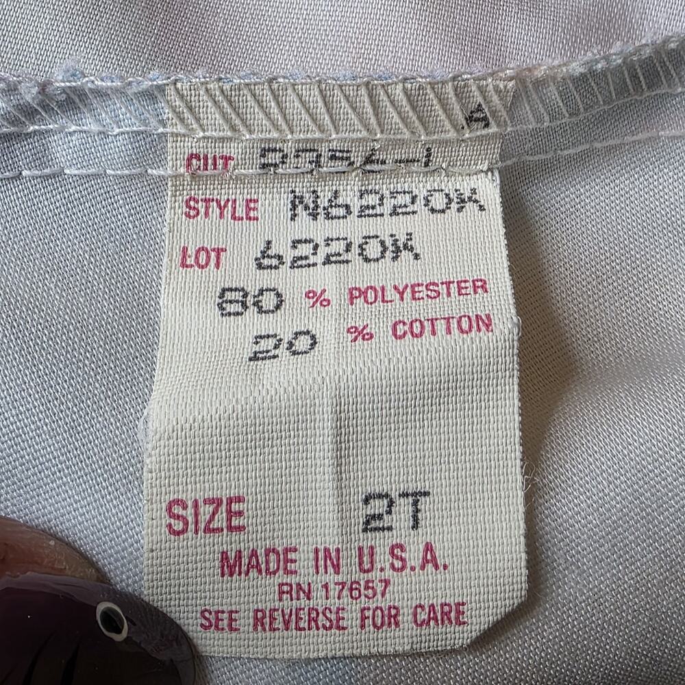 Vintage California Talk 2T Floral Dress Removable Sailor Collar Pastel USA - Picture 6 of 6